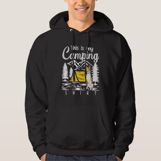 Campfire Basenji Det här är min kampanj Hoodie (Framsida)