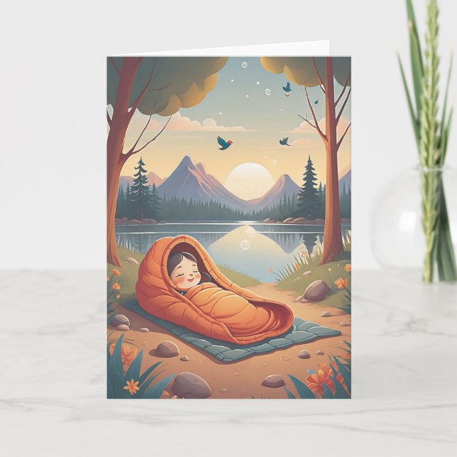 Campfire Birthday Memories Kort (Framsida)