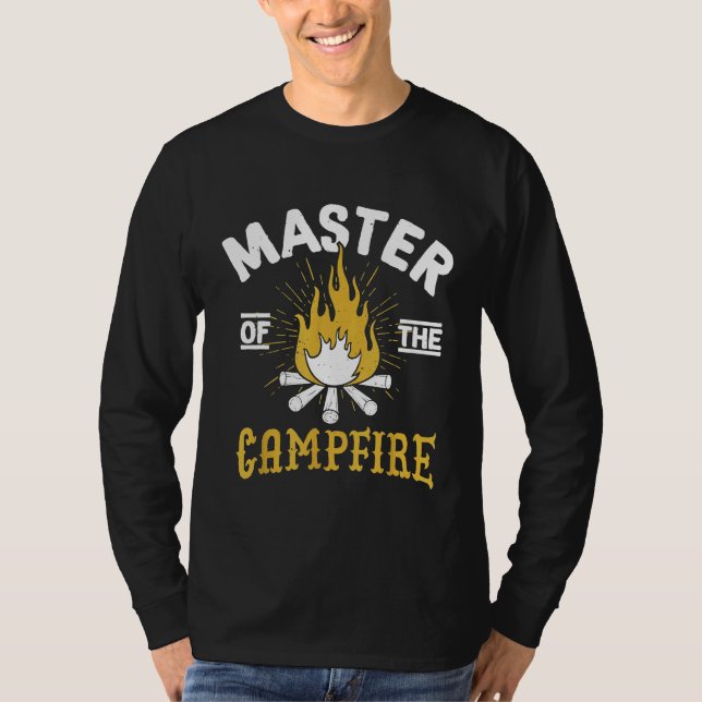 Campfire Camping Camping-camping utomhus T Shirt (Framsida)