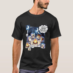 Campfire candle smores Marshmallow Scary Campfire T Shirt