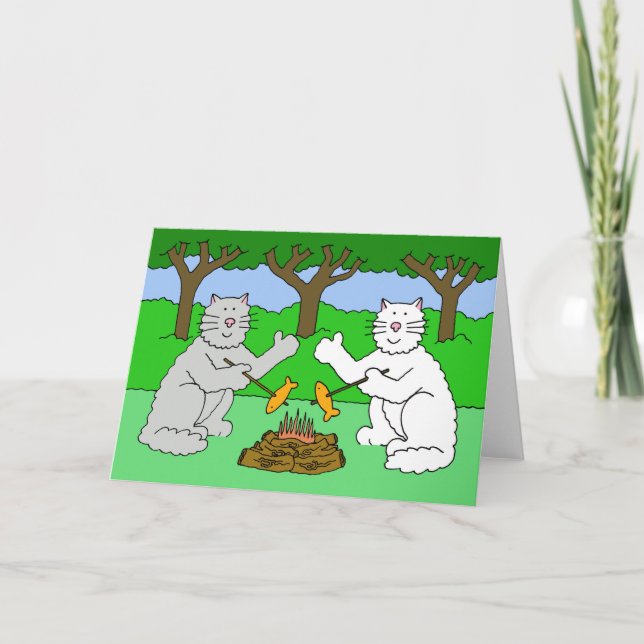 Campfire Cats saknar dig medan du är på lägret Kort (Framsida)