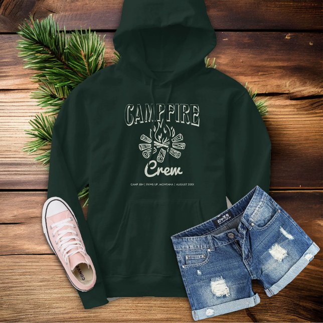Campfire Crew Bridesmaid Cam Bachelorette Gift T Shirt (camp bachelorette party forest green campfire crew bachelorette shirt)