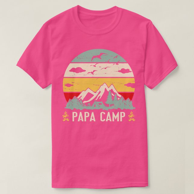Campfire-dagen i Lycklig i Träd i Pappa T Shirt (Design framsida)