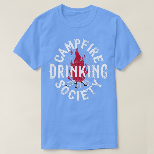 Campfire Drinking Society Camping T Shirt (Design framsida)