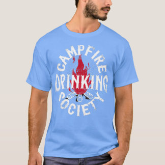 Campfire Drinking Society Camping T Shirt