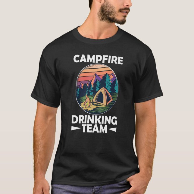 Campfire Drinking Team T Shirt (Framsida)