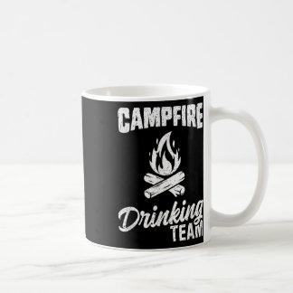 Campfire Drinking Team T Shirt Camping Älskare Cam Kaffemugg
