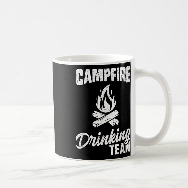 Campfire Drinking Team T Shirt Camping Älskare Cam Kaffemugg (Höger)
