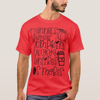 Campfire Flannels Pumpkins Lövs Hayrides Leopar T Shirt