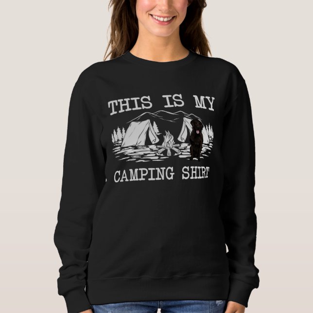 Campfire Flat Coated Retriever Dog This Is My Camp T Shirt (Framsida)