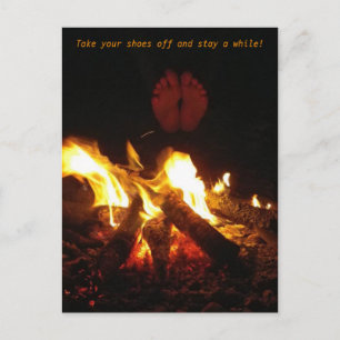 Campfire Footsies Vykort