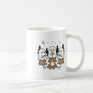 Campfire Ghost Spooky Marshmallow Halloween Bonfir Kaffemugg