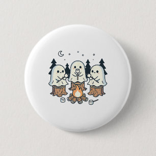 Campfire Ghost Spooky Marshmallow Halloween Bonfir Knapp