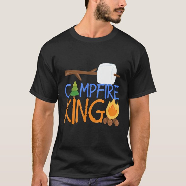 Campfire Kung Camping Shirt Camp SMores Bonfire Da T Shirt (Framsida)