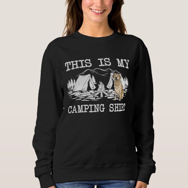 Campfire Labrador Retriever Dog This Is My Camping T Shirt (Framsida)