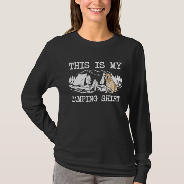 Campfire Labrador Retriever Dog This Is My Camping T Shirt (Framsida)