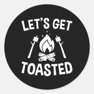 Campfire Låt oss Hämta tostmarmelat Runt Klistermärke