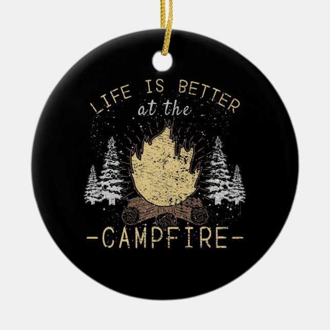 Campfire - Livet är bättre av Campfire Julgransprydnad Keramik (Framsidan)