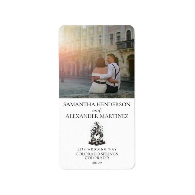 Campfire Love Adressetikett (Framsidan)