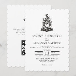 Campfire Love Wedding Inbjudningar