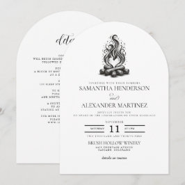 Campfire Love Wedding Inbjudningar