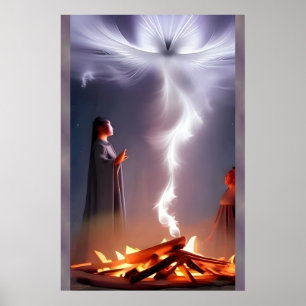 Campfire Magic - AI Fantasy Art Print Tribal Poster