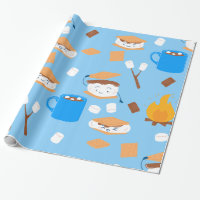 Campfire marshmallow choklad röker blått