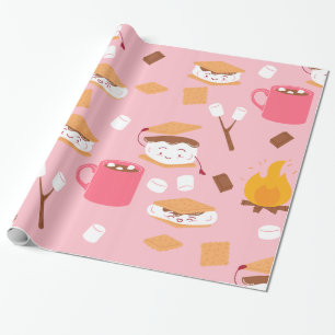 Campfire marshmallow Choklad smoers rosa Presentpapper