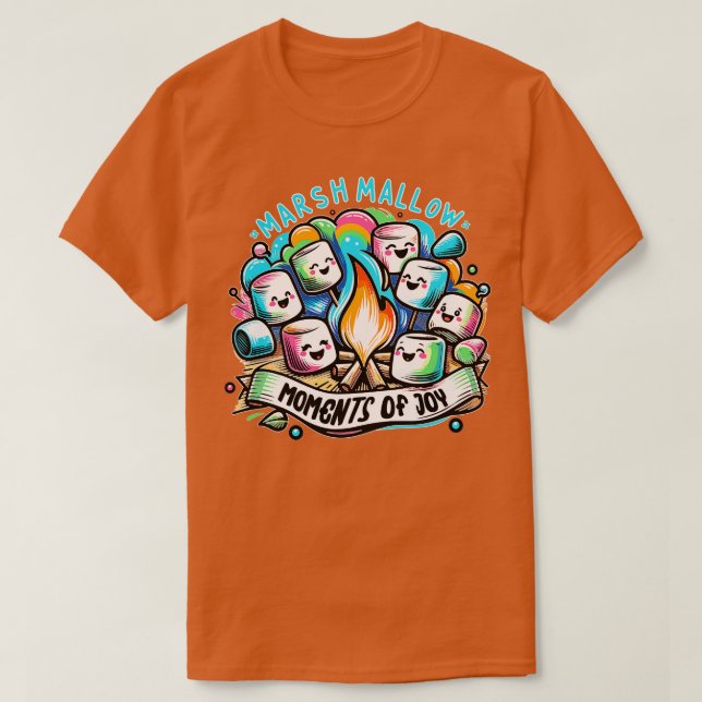 Campfire Marshmallow Gathering T Shirt (Design framsida)