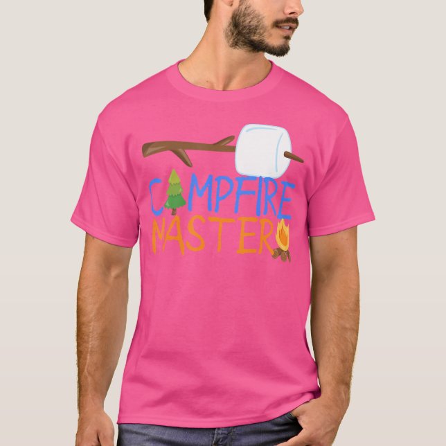 Campfire Master Pappa Camping Shirt Camp S'Mores B T (Framsida)