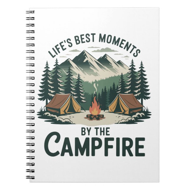 Campfire Moments Äventyrsdagbok Anteckningsbok (Framsidan)