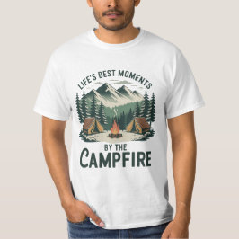Campfire Moments Vintage Mountain Design  Men’s  T Shirt