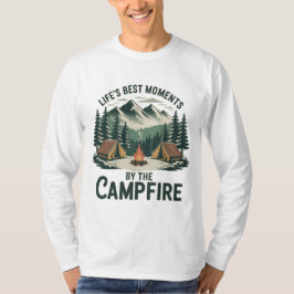 Campfire Moments Vintage Mountain Design  Men’s T Shirt