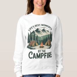 Campfire Moments Vintage Mountain Scene | Women’s  T Shirt