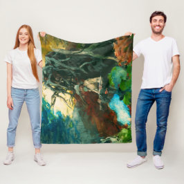 Campfire Mountain Man Adirondacks Winslow Homer Fleecefilt