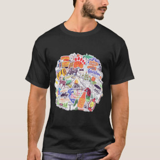 Campfire Nature Camping Stickers T Shirt