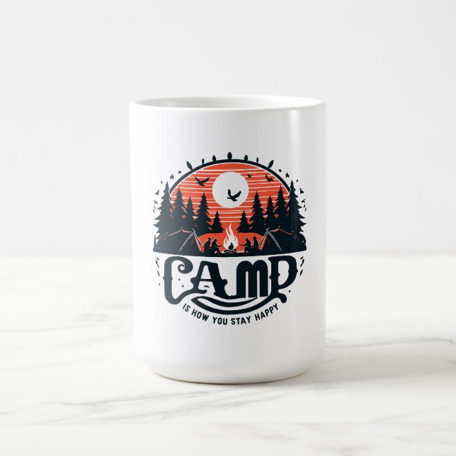 Campfire Nights Amid Gräs Forests Kaffemugg (Center)