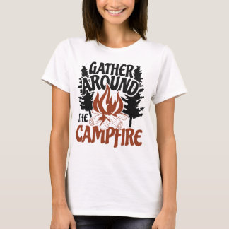 Campfire Nights Mysigt utomhus Äventyr T Shirt