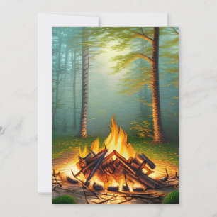 Campfire och Forest Inbjudningar