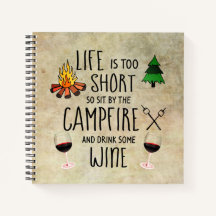 Campfire och Vin Camping Journal