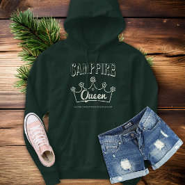 Campfire Queen Bride Camp Bachelorette Party Grönt T Shirt