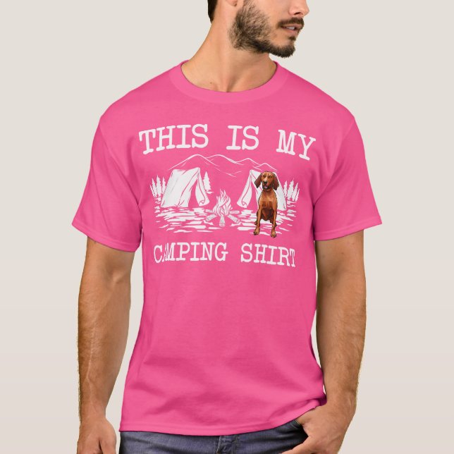 Campfire Redbone Coonhound Dog This Is My Camping T Shirt (Framsida)