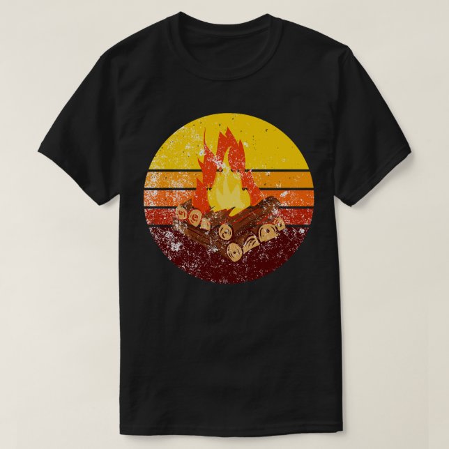 Campfire Retro Vintage 2 T Shirt (Design framsida)