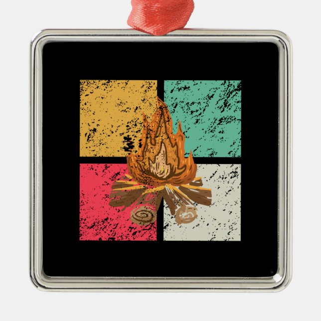 Campfire Retro-Vintage Julgransprydnad Metall (Framsidan)