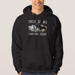 Campfire Rottweiler-Hund Det här är min kampanj Hoodie