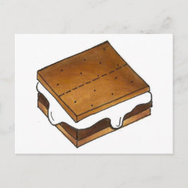 Campfire S mores Chocolate Smore Camping Foodie Vykort