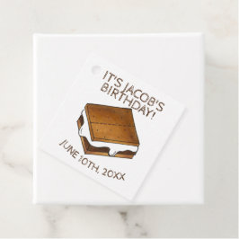 Campfire S mres Marshmallow Smores Födelsedagsfest Gåvor Etiketter