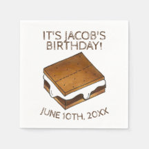 Campfire S mres Marshmallow Smores Födelsedagsfest