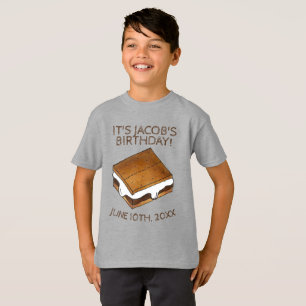 Campfire S mres Marshmallow Smores Födelsedagsfest T Shirt