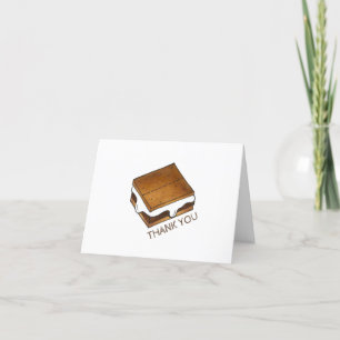 Campfire S mres Marshmallow Smores Födelsedagsfest Tack Kort